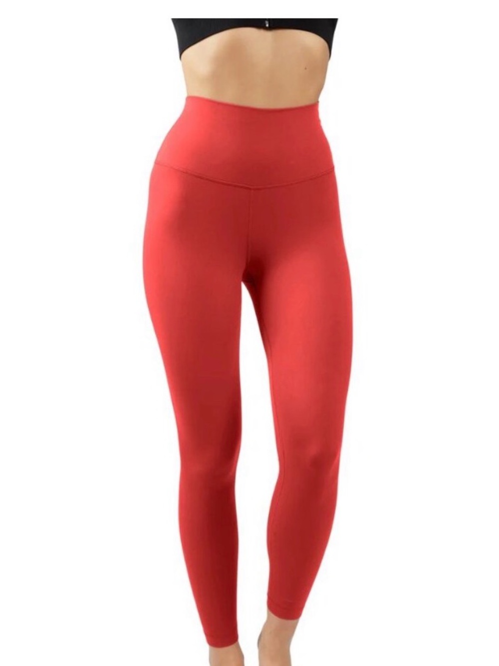 90 Degree By Reflex Deep Red High-Waist Leggings
